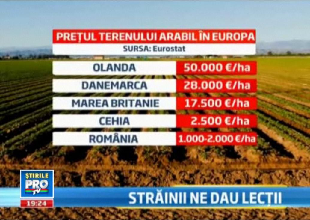 Taranii nu muncesc pamantul, asa ca il cumpara stranii.La noi e de 50 de ori mai ieftin ca in Olanda