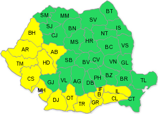 Ne topim din picioare. Pana cand e valabil codul galben si care sunt zonele cele mai afectate