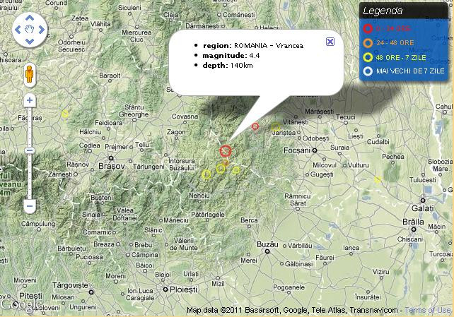 Cutremur de 4.4 grade in Vrancea, astazi la 16:50
