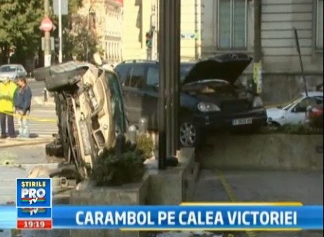 O masina a SPP, rasturnata de un spaniol grabit. O femeie a fost ranita grav