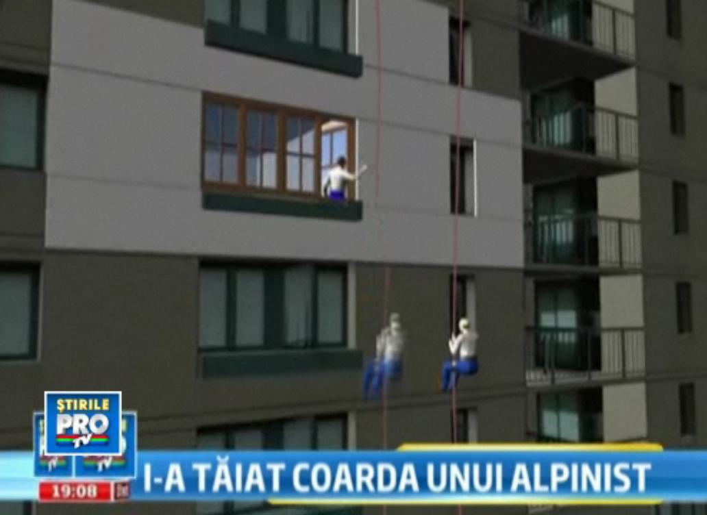 Un constantean risca inchisoarea dupa ce i-a taiat coarda unui alpinist care lucra pe bloc. VIDEO