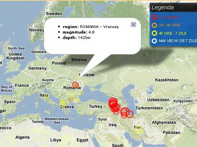 Cutremur in Vrancea, in aceasta dimineata. Seismul a avut magnitudinea de 4