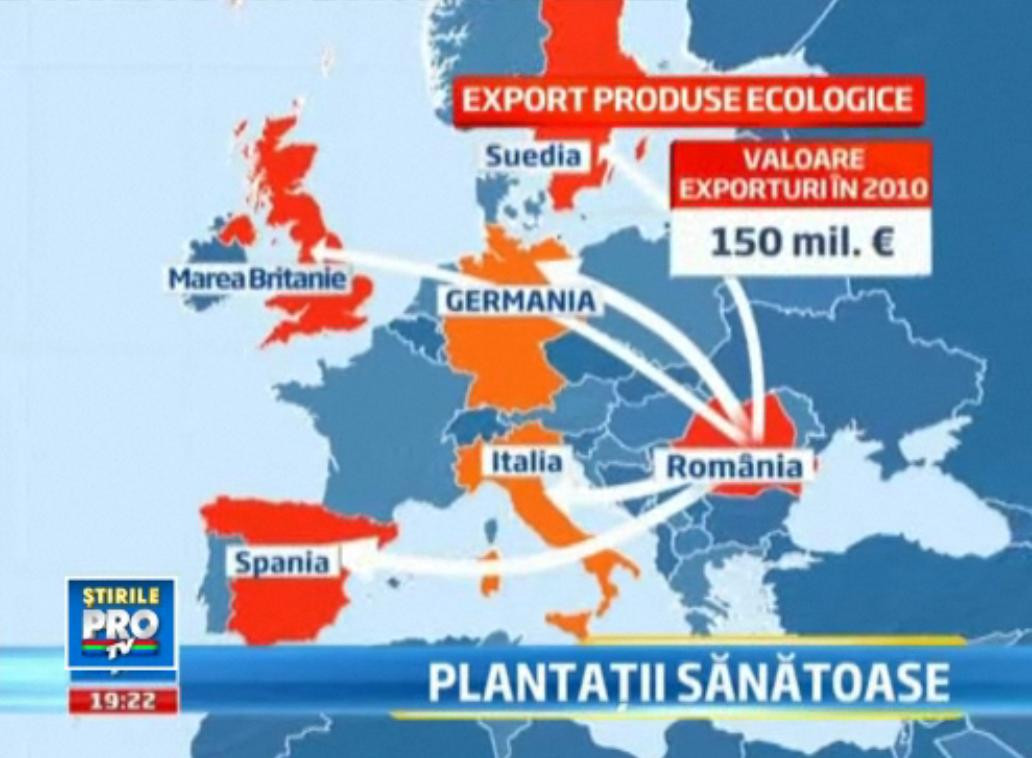 Romania are 10.000 de ferme certificate in agricultura eco. Exportam de 60 de milioane de euro anual