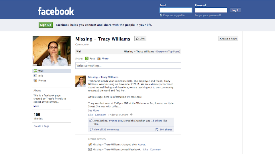 A intrat intr-un bar cu niste colegi si nimeni nu a mai vazut-o de atunci. O cauta Tehnocrati