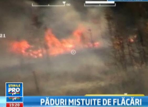 Un elicopter al MAI intervine pentru a stinge focarele de incendiu din Muntii Sureanu