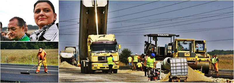 Autostrada Bucuresti-Ploiesti: muncitorii sunt harnici doar cand sunt filmati. VIDEO