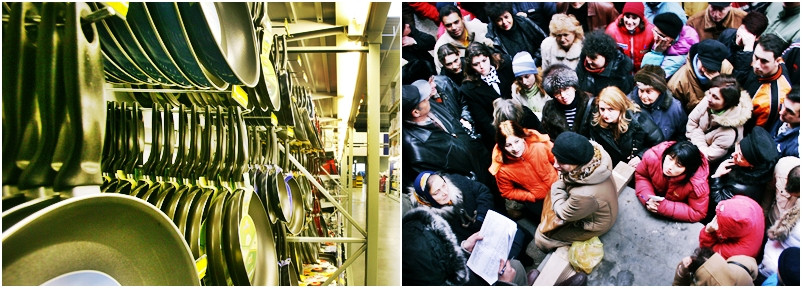 "O tigaie la 10 lei" a strans intr-un magazin mai multi pensionari ca la Revolutie, gata de bataie