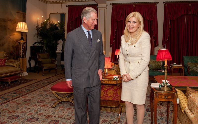 Elena Udrea s-a intalnit la Londra cu Printul Charles, "un minunat ambasador al turismului romanesc"