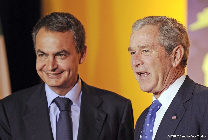 Jose Luis Rodriguez Zapatero si George W Bush
