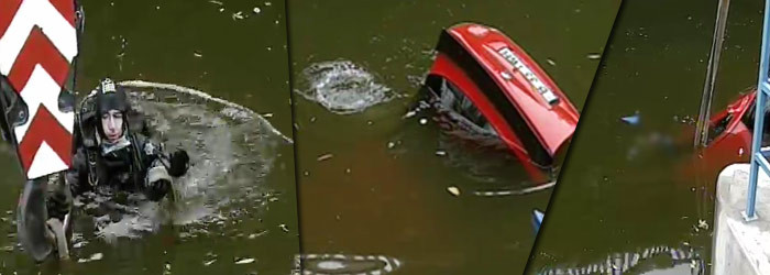 Masina cazuta in Lacul Floreasca. A fost recuperat trupul soferului