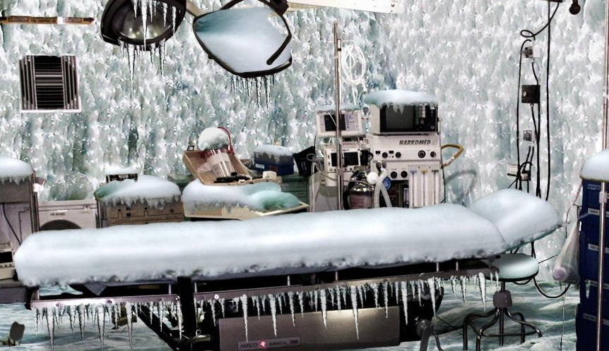 Singura sursa de caldura: respiratia pacientilor. "Gelateria" numita Spitalul Clinic Galati