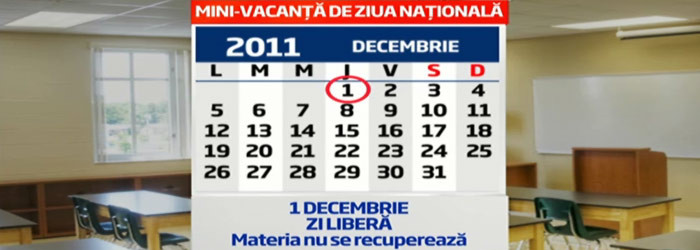 Mini-vacanta de 1 Decembrie, decisa de inspectoratele scolare. CALENDARUL zilelor libere, pe judete