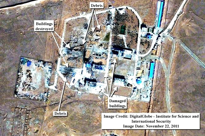 Imagini din satelit. Uzina de rachete nucleare, distrusa de o explozie in Iran