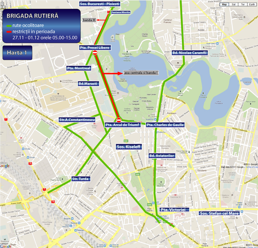 Harta restrictii trafic 1 decembrie