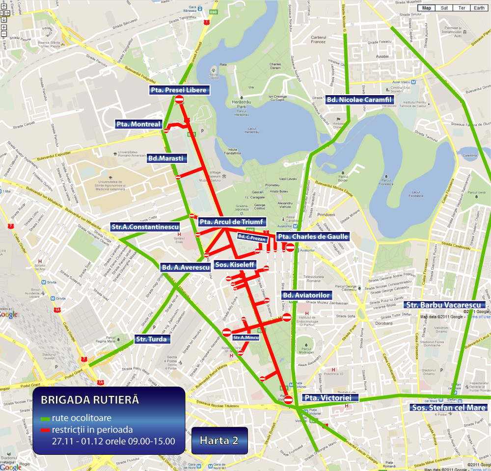 Harta restrictii trafic 1 decembrie