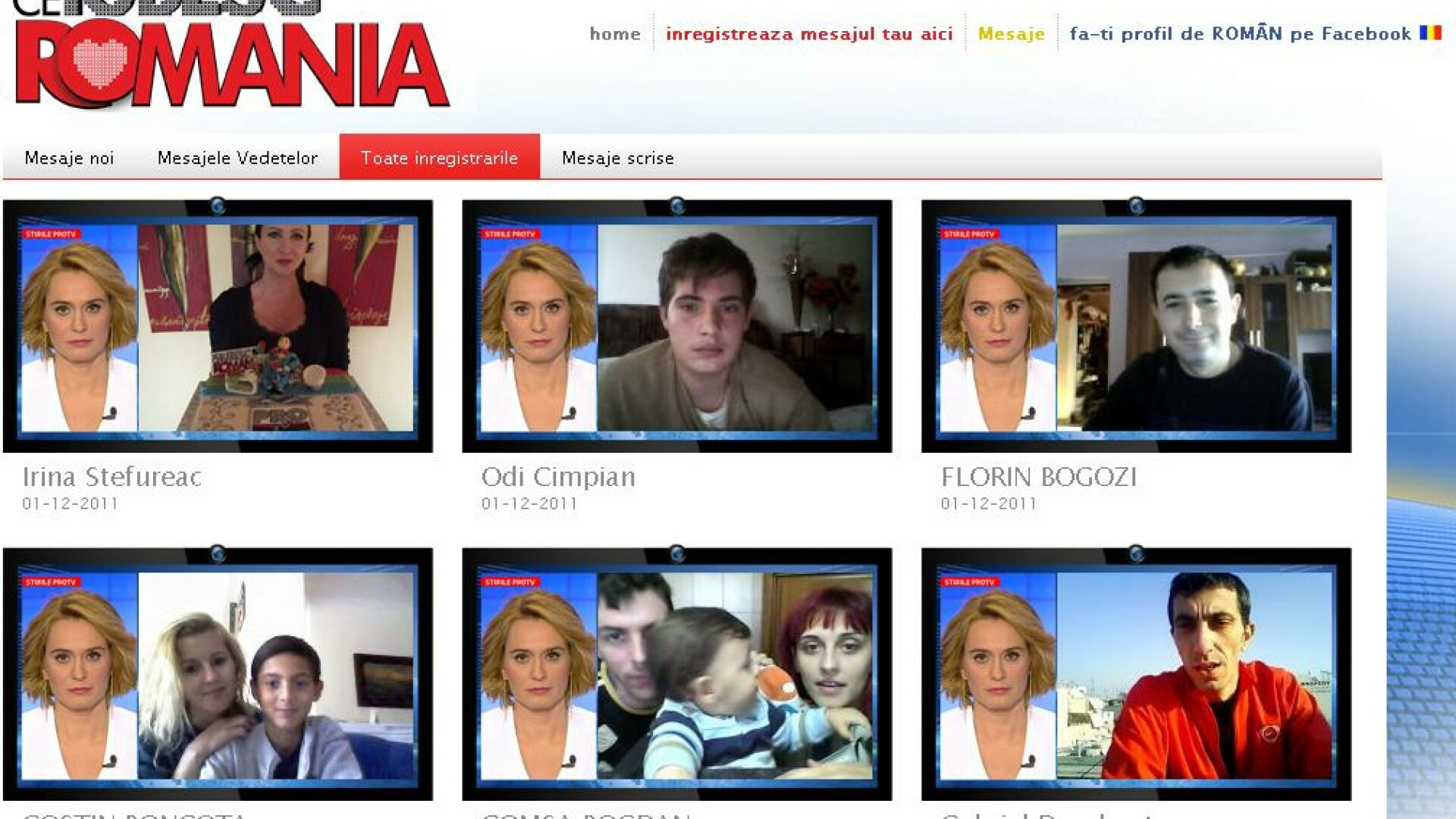 Romanii au lasat mii de mesaje la Cabina ProTV. Spune-ne si tu de ce iubesti Romania?