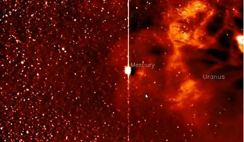 Un obiect neidentificat ENORM, filmat langa planeta Mercur. VIDEO incredibil al NASA