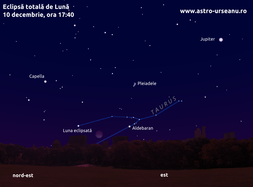harta cerului de eclipsa