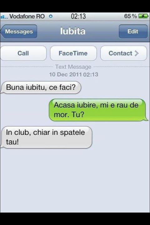"Buna iubitu, ce faci? Acasa iubire, mi-e rau de mor..." Continuarea are mii de Like-uri. VIRAL