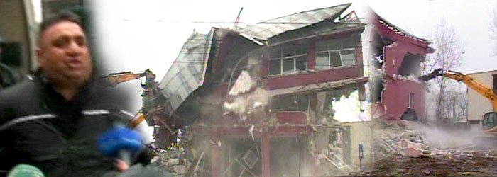 VIDEO. Imagini spectaculoase. Palatul lui Bercea Mondial a fost demolat de autoritati