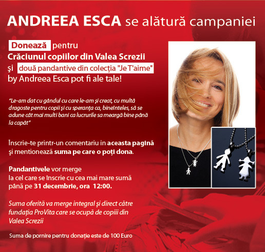 Licitatie "Salveaza Craciunul". Vedetele pun la bataie lucruri dragi pentru copiii din Valea Screzii