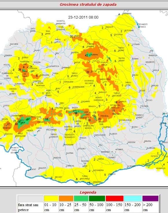 Harta stratului de zapada