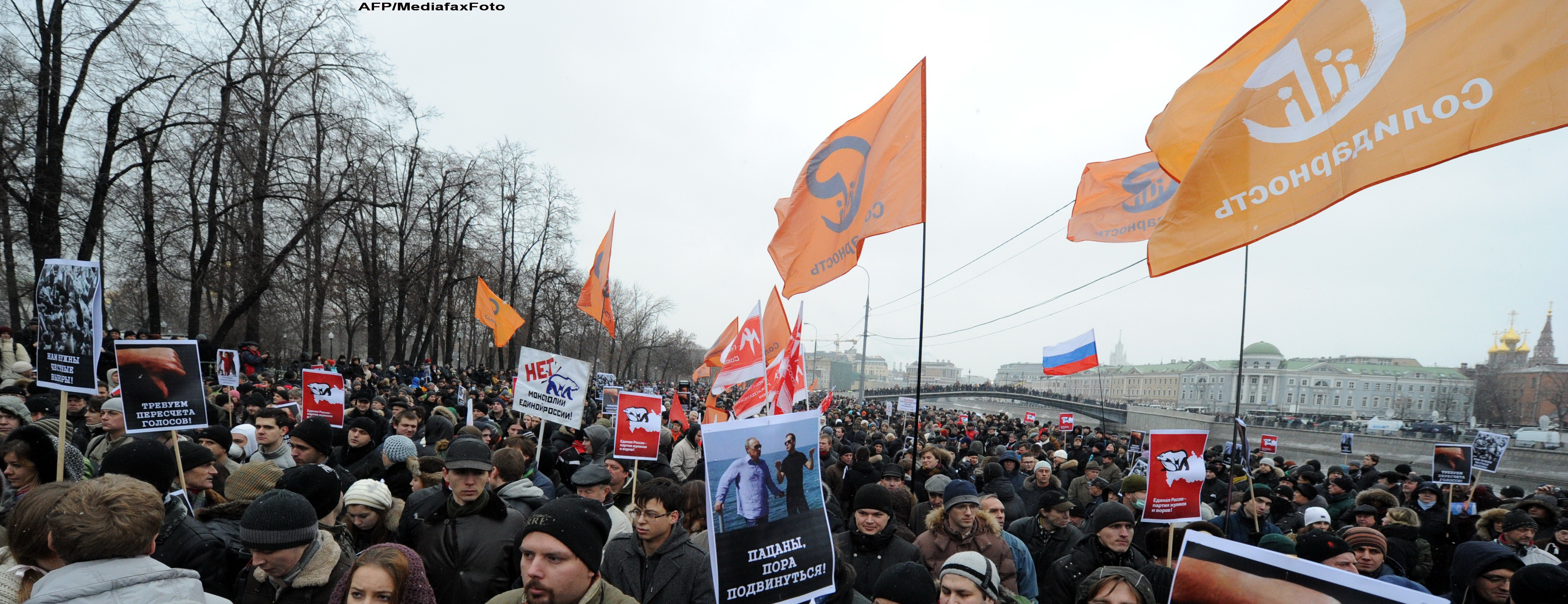 Opozitia rusa: 120.000 de oameni au participat la protestele de la Moscova. Politia: Doar 29.000