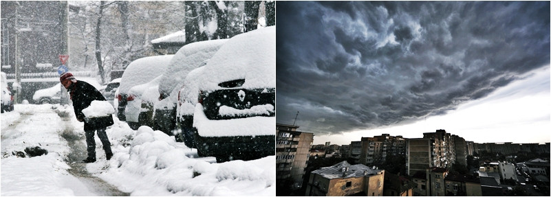Vijelie in sudul tarii, viscol si zapada la munte. Meteorologii au dat avertizari pana la ora 15:00
