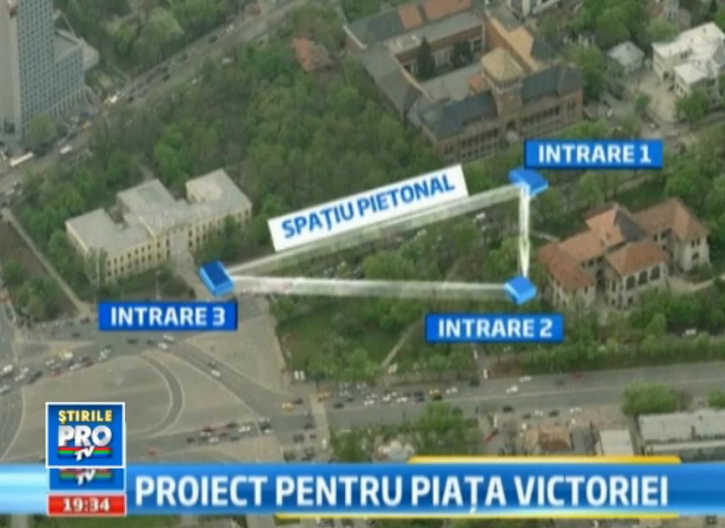 Piata Victoriei "imprumuta" din stilul piramidei de la Luvru. Trei muzee, un singur tunel subteran