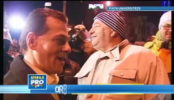 Ludovic Orban, huiduit si bruscat din nou in Piata Universitatii.