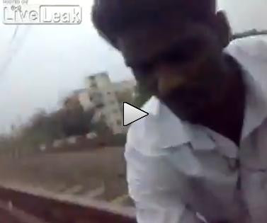 Iti sta inima-n loc. S-a jucat cu moartea ca sa braveze in fata prietenilor. VIDEO