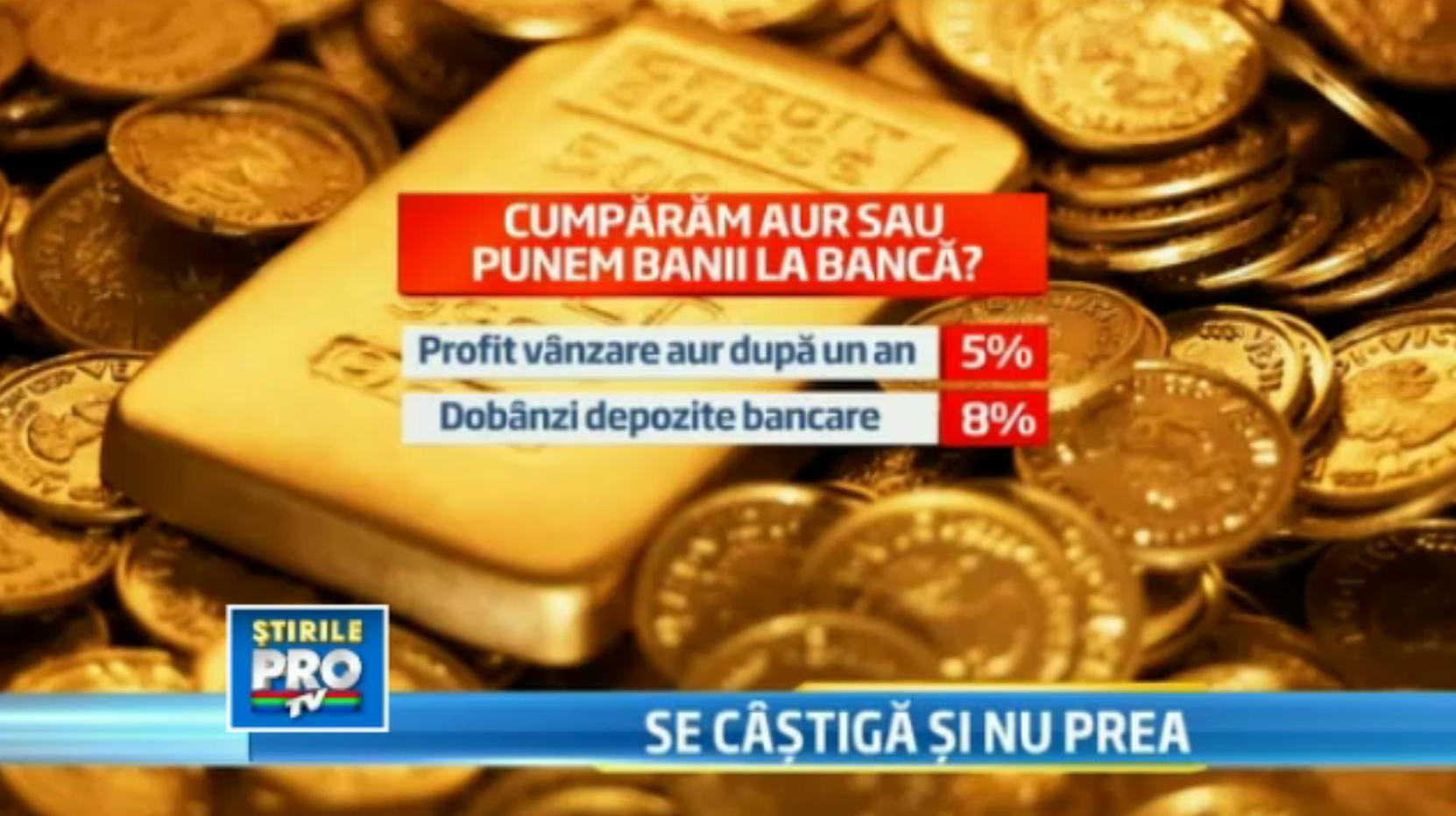 Cat castiga cu adevarat cei care investesc in aur. Comisioanele bancare pot "manca" tot profitul