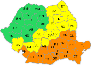 Harta cod portocaliu