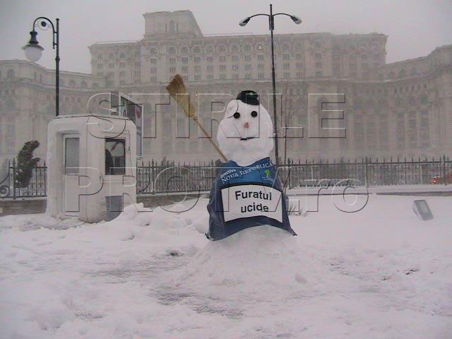 FOTO. "Asta e singurul motiv pentru care ar fi bine ca frigul sa persiste in Capitala"