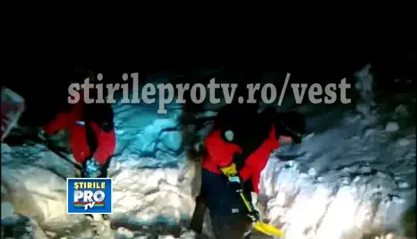 Avalansa in Muntii Retezat