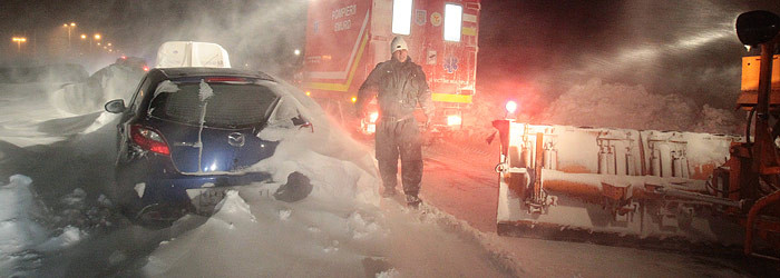 Au mers 3 km pe jos pe un ger naprasnic ca sa le duca alimente prietenilor blocati in zapada
