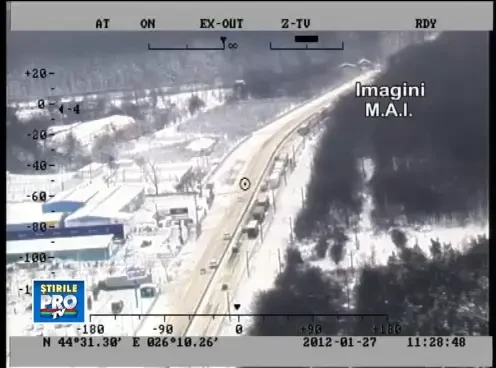 IMAGINI spectaculoase din elicopter. Vezi cum arata Romania, inecata in marea alba de zapada