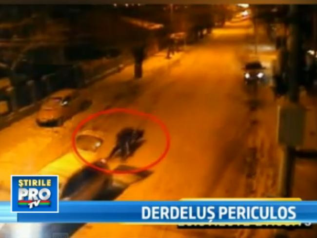 Imagini de pe CAMERA DE SUPRAVEGHERE. Gestul dement pentru care ii cauta toti politistii din Slatina