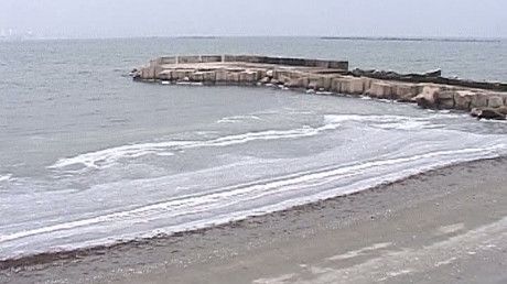 Peisaj unic in Dobrogea. Dunarea fierbe, iar Marea Neagra e mai alba ca niciodata