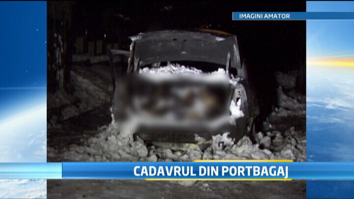 Descoperire macabra intr-un taxi care ardea ca o torta: cadavrul soferului se afla in portbagaj