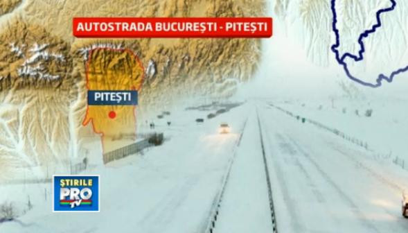 Judetele Arges si Valcea, granita pe care astazi o vor trece fara probleme ninsorile puternice