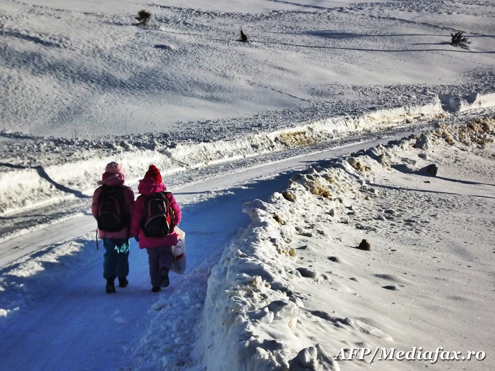 Sase unitati de invatamant, din Cluj si Vaslui, inchise din cauza vremii nefavorabile. 1.400 de elevi vor sta acasa