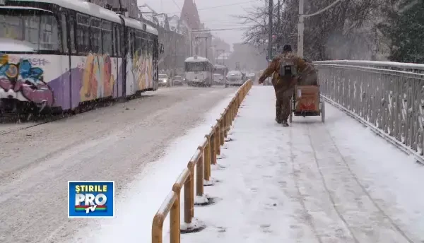 Vestul tarii, sub cod galben. Ne asteapta ninsori, viscol si un strat consistent de zapada