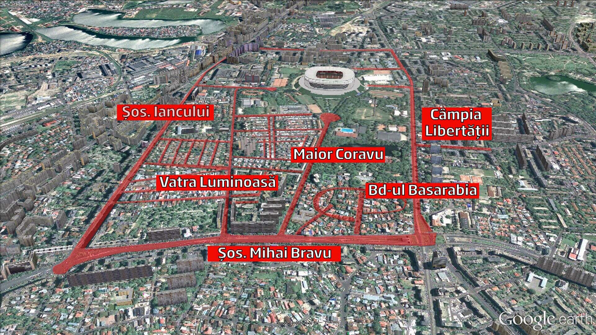 HARTA accesului la meciul Steaua - Twente. Metroul circula pana la ora 1:00 noaptea
