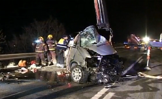 Cinci romani morti intr-un accident produs in Spania. Imagini tulburatoare de la locul tragediei