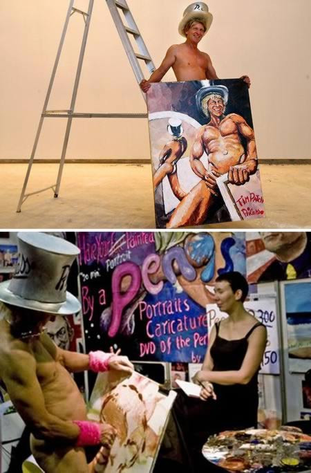 Pricasso, artistul care isi foloseste cele mai intime parti in loc de pensula. Si o face chiar bine