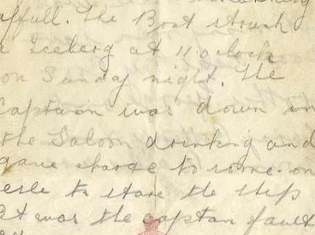 scrisoare de pe Titanic