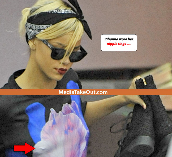 Accesoriile care ar fi trebuit sa porneasca alarma pe aeroport. Ce se ascunde sub tricoul Rihannei