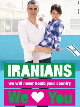 VIDEO si FOTO. "Iranieni, va iubim! Nu o sa va bombardam". Campania unui israelian pe internet