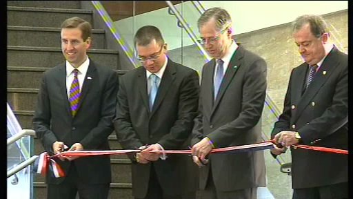 Blaga a vorbit despre abolirea vizelor la deschiderea oficiala a noii ambasade SUA din Capitala